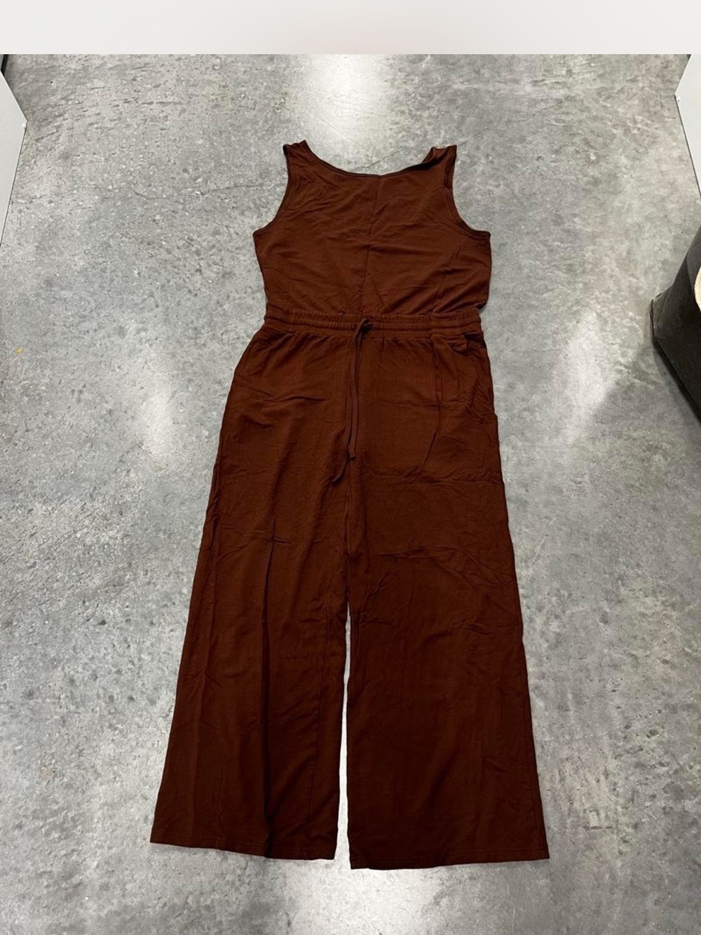 Smash + Tess Brown Sleeveless Wide Leg Jumpsuit Romper Womens Size XL